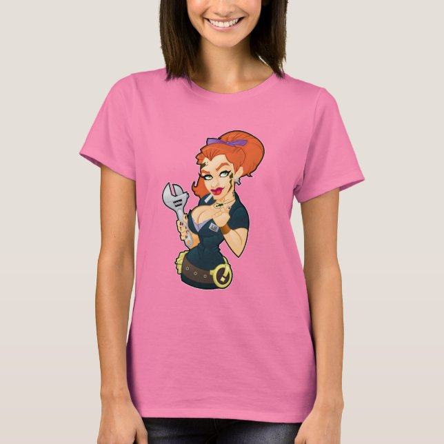 Camiseta de T-Shirt Chica de mono de grasa oscura (Anverso)
