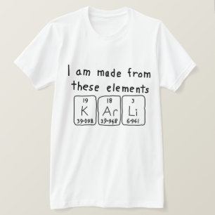 Camiseta de tabla periódica de Karli