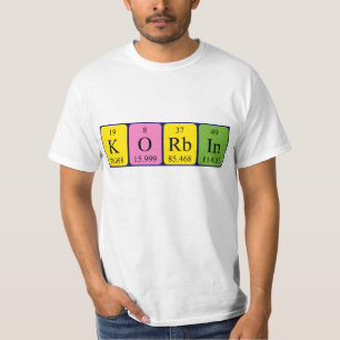 Camiseta de tabla periódica de Korbin
