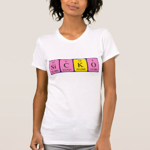 Camiseta de tabla periódica de Sicko