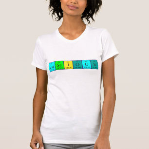 Camiseta de tabla periódica lúcida
