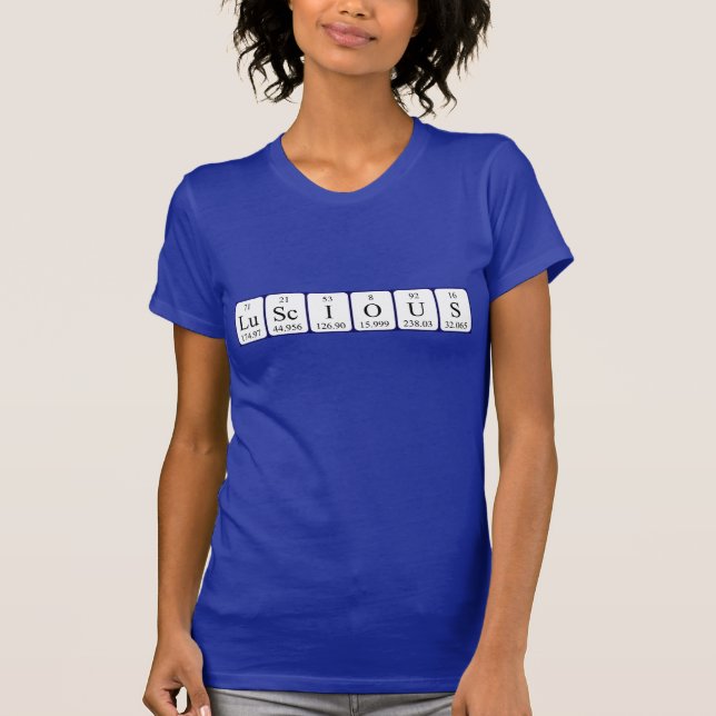 Camiseta de tabla periódica lúcida (Anverso)