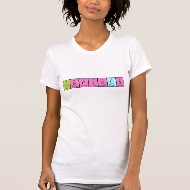 Camiseta de tabla periódica lúcida