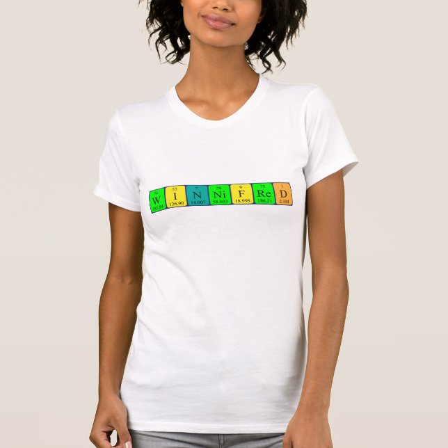 Camiseta de tabla periódica Winnifred (Anverso)