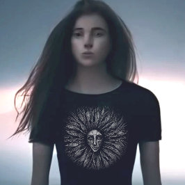 Camiseta de tablero rayado en blanco y negro