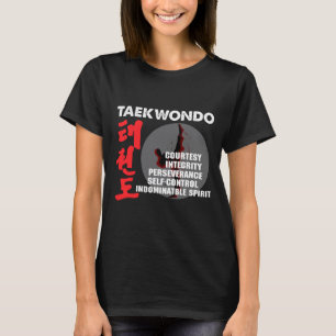 Camiseta de taekwondo principios artes marciales T
