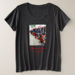 Camiseta de talla grande para mujeres del carro de