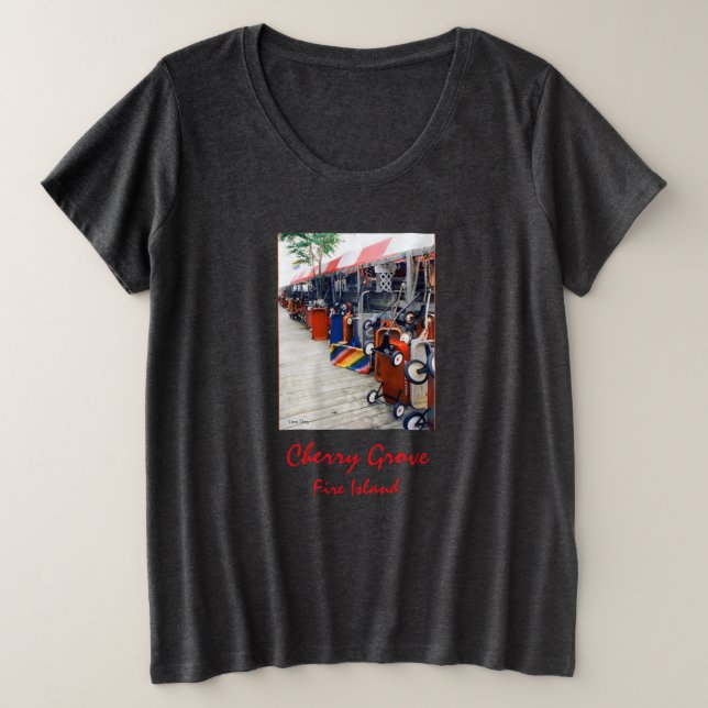 Camiseta de talla grande para mujeres del carro de (Anverso del diseño)