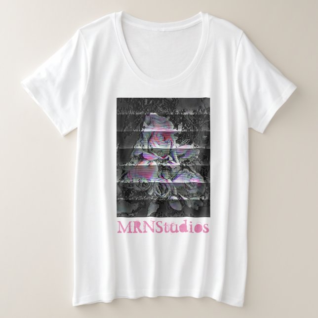 Camiseta de Talla Grande Techno Bouquet (Anverso del diseño)