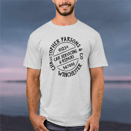 Camiseta de taller de reparación y servicio de aut