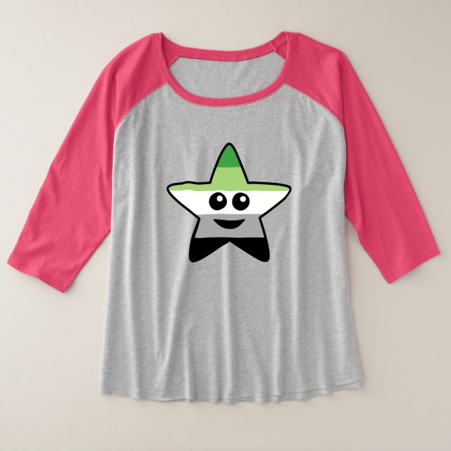 Camiseta de tamaño Aromántico Star Plus (Anverso del diseño)