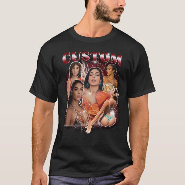 Camiseta de tamaño completo de personalizado Face  (Anverso)