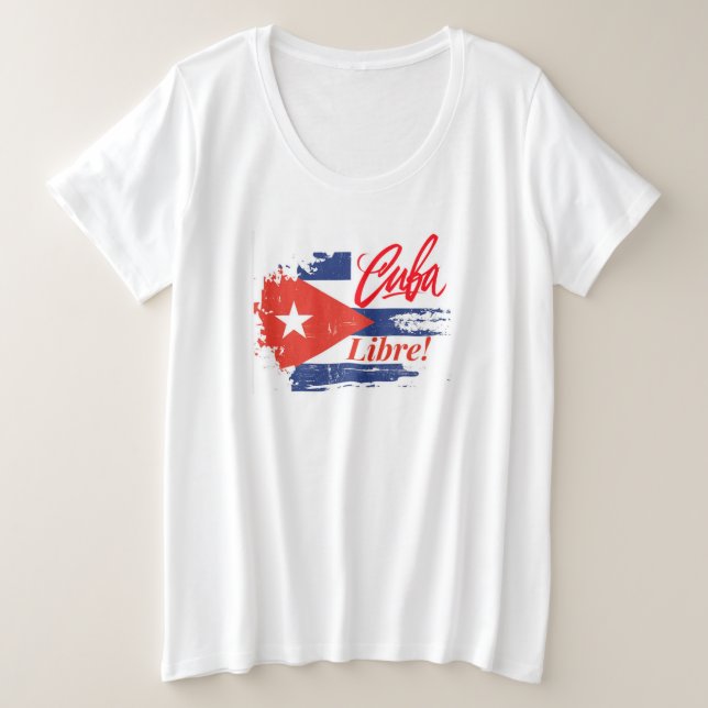 CAMISETA DE TAMAÑO DE CUBA LIBRE PLUS (Anverso del diseño)