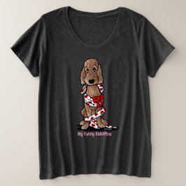 Camiseta de tamaño grande con doodle de chocolate