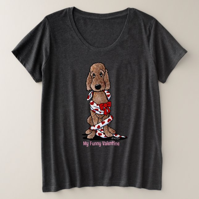 Camiseta de tamaño grande con doodle de chocolate  (Anverso del diseño)