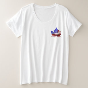 Camiseta de tamaño grande para mujeres Canadá USA