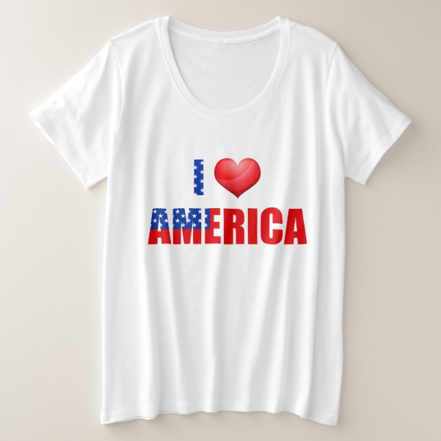 Camiseta de tamaño más grande para mujeres-Amo Amé (Anverso del diseño)