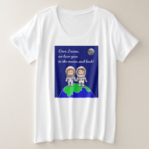 Camiseta de tamaño más grande para una nueva madre