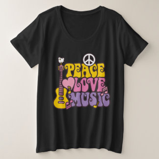 Camiseta De Tamaño Más Grande, Tranquilidad, Amor