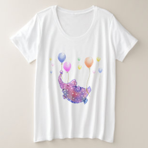 Camiseta de tamaño T de Elephant Plus Flying