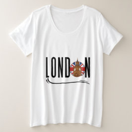 Camiseta de tamaño T para las mujeres de Londres