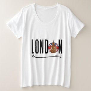 Camiseta de tamaño T para las mujeres de Londres