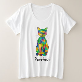 Camiseta de tamaño T + Rainbow Cat Purrfect