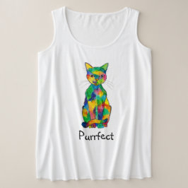 Camiseta de tamaño T + Rainbow Cat Purrfect