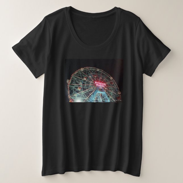 Camiseta de tamaño "Wonder Wheel at Night" (Anverso del diseño)