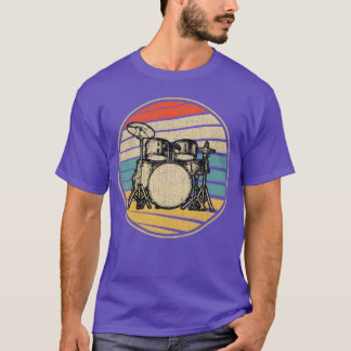 Camiseta de tambores baterista banda set de baterí