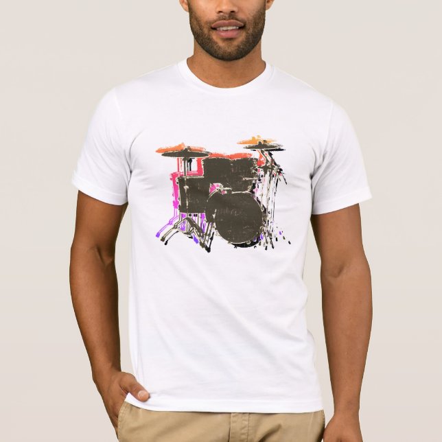 Camiseta de tambores para un tambor de rock (Anverso)