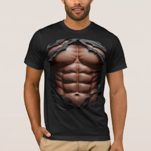 Camiseta De Tambre Arayada En 3D - Pechos De Pecho