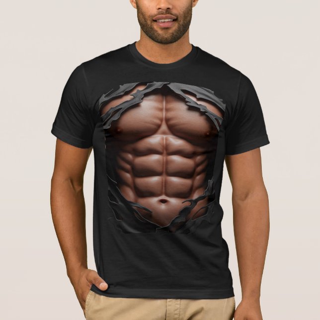 Camiseta De Tambre Arayada En 3D - Pechos De Pecho (Anverso)