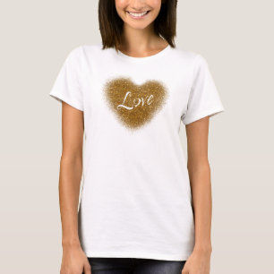 Camiseta de tanque de glamour de corazón LOVE con 