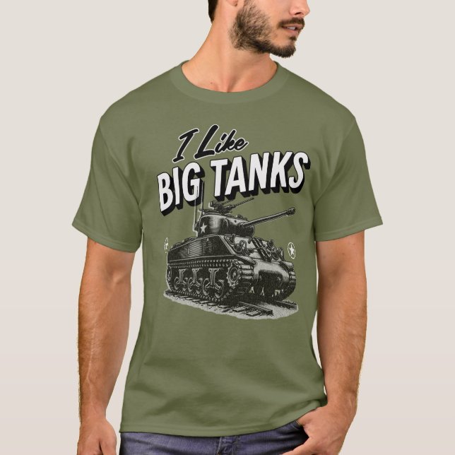 Camiseta De Tanque Militar Me Gusta El Tanque De T (Anverso)