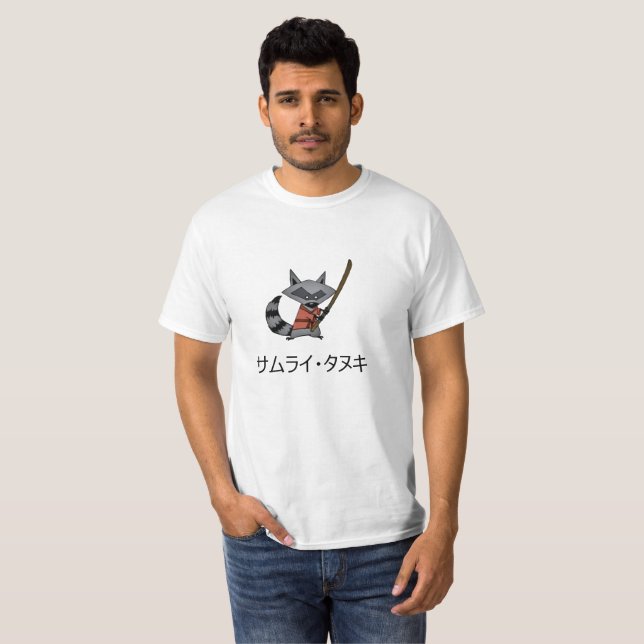 Camiseta de Tanuki del samurai (Tanuki) (Anverso completo)