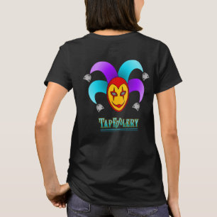 Camiseta de TapFoolery - aqua en las líneas negra