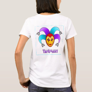 Camiseta de TapFoolery - morada en caja blanca