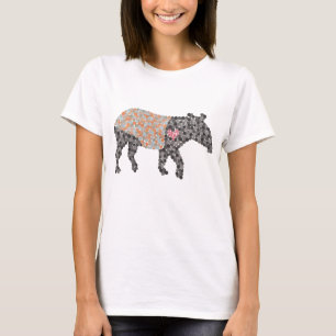 Camiseta de tapir malayo de puntos coloridos