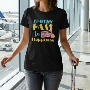 Camiseta de tarjeta de embarque para Viajes Felice
