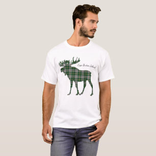 Camiseta de tartán de alce de la isla de Cabo Bret
