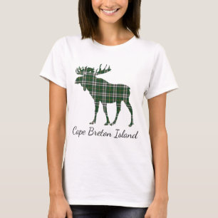 Camiseta de tartán de alce de la isla de Cabo Bret