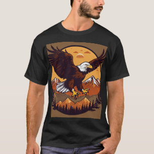 Camiseta de tatuaje de águila feroz - Intricadamen