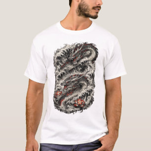 Camiseta de tatuaje de dragón japonés Irezu trad