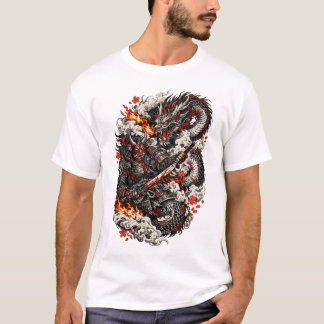 Camiseta de tatuaje de dragón japonés | Irezumi Sa