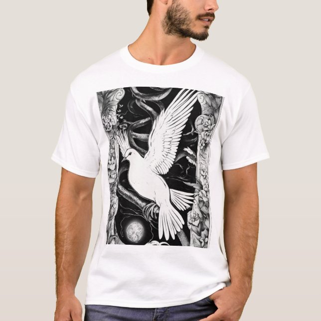 Camiseta de tatuaje de palo y serpiente - Negrita  (Anverso)