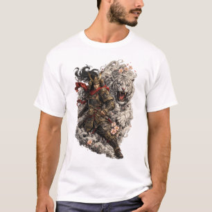Camiseta de tatuaje de tigre samurái japonés Ire