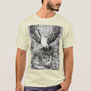 Camiseta de tatuaje del agujero negro y blanco