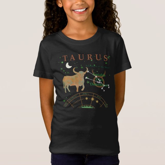 Camiseta de Taurus Zodiac Retro para niños (Anverso)