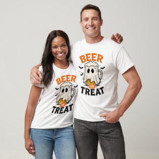 Camiseta de Taza de Fantasma Beer or Treat | Cerve